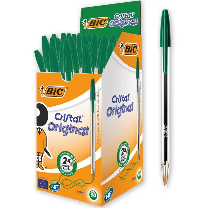 BIC Boligrafo Cristal Original Verde (Caja de 50 Uds.) - 1