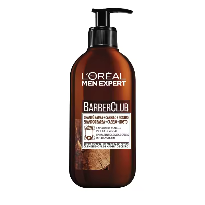 L'Oréal Paris | Men Expert Barber Club Champú 3 en 1: Barba + Cabello + Rostro 200 ml - 1