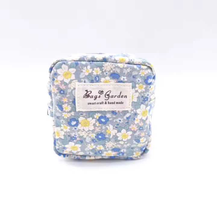 Bagsgarden- Pequeña bolsa de floral de algodón, multifuncional, bolsa de almacenamiento para objetos pequeños, bolsa para artículos personales, monedero para mujer - 1