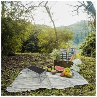 ARISE SHOP-Bandeja Plegable Aluminio Multiusos,Mesita bandeja plegable,Mesa Plegable para Ordenador, Picnic,Camping, Playa, Bandeja Multifunción Auxiliar, Portátil y Ligera de Viaje 50x30x20 cm,Negro,Blanco,Azúl - details 2