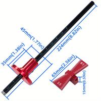 Gancho De Marcado De Rueda Juego De Guía Para Encimera De Aleación De Aluminio Herramienta De Marcado Scribing Para Carpintería Con Escala Ruler En Pulgadas/MM 1:5 1:8 - details 1