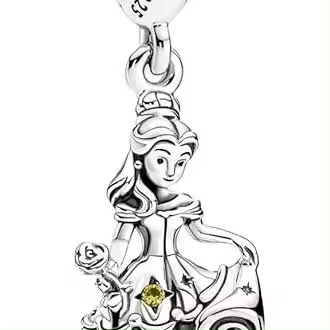 PANDORA Disney - Colgante de Belle，Incluye Caja Original - 1