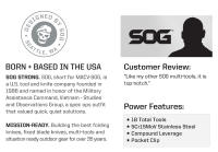 SOG Multi-Herramienta Plegable 18 En 1 PowerAccess Herramientas Manuales Multifuncionales Para Camping Al Aire Libre Y Uso Diario Ligero Pocketable - details 2