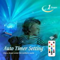 Proyector De Luz Nocturna Dinámica RGB Con Ondas De Agua Aurora Del Ártico Lámpara De Cristal Para Atmosfera Para Sala De Estar Estudio Dormitorio Regalo - details 3