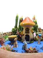 Set Creativo De Casa De Hadas Miniatura Para Macetas Jardín De Hadas Resina Pequeña Casa De Hongo Dollyhouse Cartoon - details 1