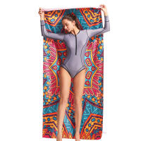 Toalla De Playa HiTurbo De Microfibra Secado Rápido Ultraligera Y Super Absorbente Con Estampado Bohemio Para Natación Y Fitness - details 10