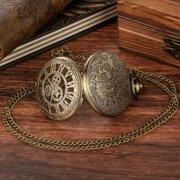 Reloj De Bolsillo Cuarzo Retro Steampunk Para Hombres Con Cadena Accesorios Estilo Antiguo Colgante De Pendiente Para Regalo - details 2