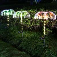 Luz De Jardín Solar De Medusa Colorida Y Gradiente Cadena De Luz Simulación De Fuegos Artificiales Para Paisaje Exterior - details 6