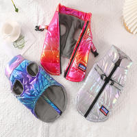 Ropa De Mascota Impermeable Y Reflectante Para Otoño E Invierno Con Chaleco De Veludo Cálido En Colores Graduales Para Perros Y Gatos - details 1