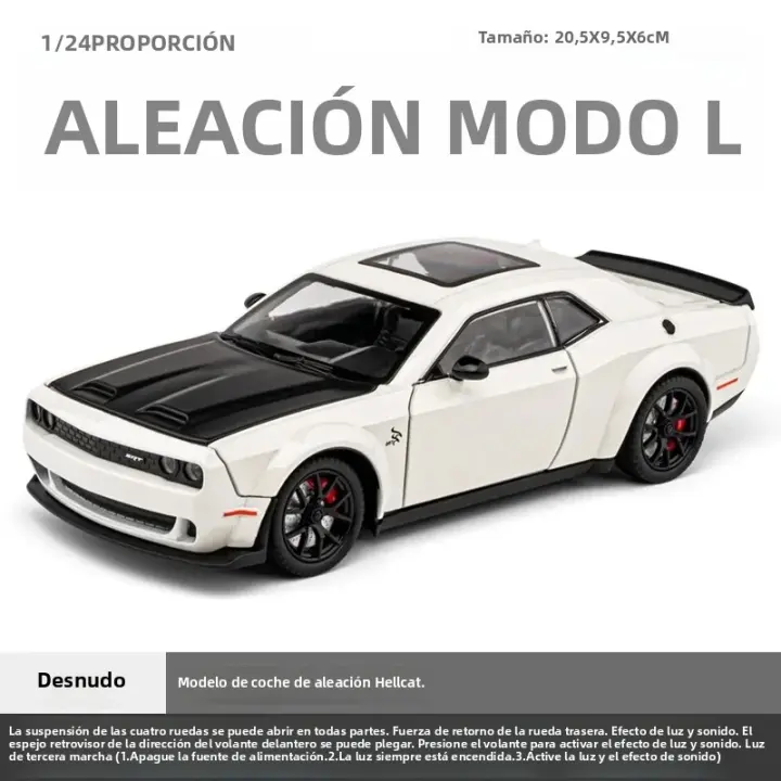 Modelo De Coche De Acción Maisto Dodge Challenger SRT Hellcat Redeye 1:24 Escala Metal Para Coleccionistas Y Decoración De Escritorio - 1