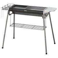 Outsunny Barbacoa de Carbón Barbacoa Portátil con Parrilla de Acero Inoxidable Bandeja Especiero y Estante de Almacenamiento para Jardín Camping 96x61x72 cm Negro - details 0