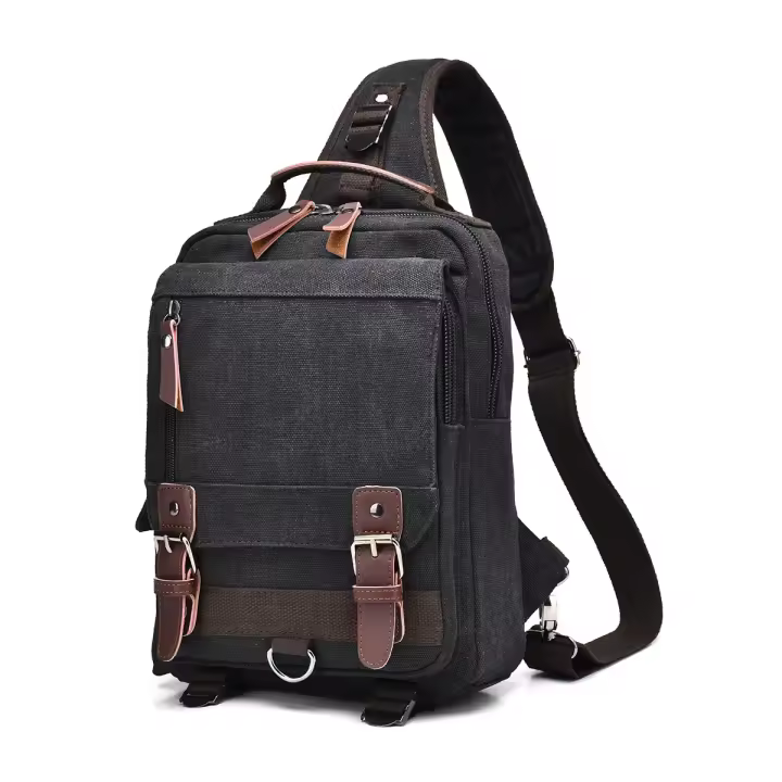 Nueva Mochila De Lona Pequeña Para Hombres Y Mujeres Bolsa Multifuncional De Hombro Para Viaje Con Capacidad Para Portátil Bolsa Escolar Rucksack Para Mujer - 1