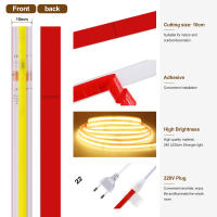 Tira De LED Flexível AC 220V 240Leds/M IP65 Impermeável 10CM Corte 3000K 4000K 6000K Para Decoración Del Hogar Luz De Cadena De Trenzado - details 9
