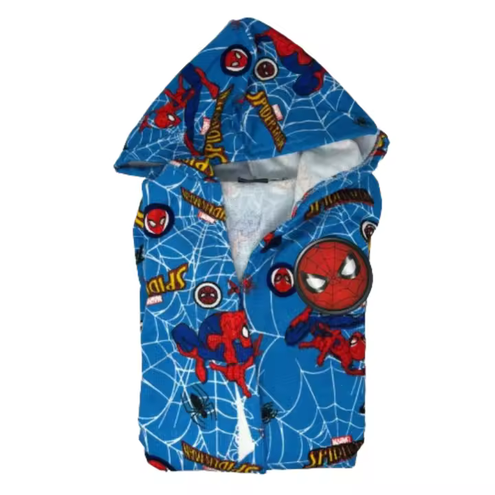 DIFUZED. Batas Niño  Rizo de Microfibra SPIDERMAN. Varias tallas a elegir. Ideal tanto para baño como para estar por casa. - 1