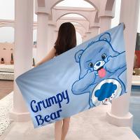 Toalla De Playa Microfibra De Oso C-Care Dibujos Animados Absorbente Secado Rápido Suave Para Yoga Natación Camping Viajes Senderismo - details 5