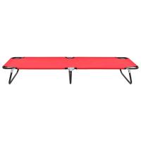 vidaXL Tumbona plegable acero Azul, Negro, Rojo Sillas de Exterior Ideal para jardín, playa, piscina, terraza Tumbona Piscina Tumbonas Playa Tumbonas Jardín Exterior - details 1
