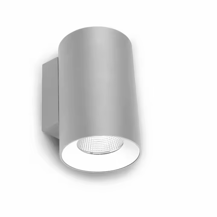 LEDS·C4 Cosmos Aplique Exterior LED para Terraza y Jardín. Lámpara de Pared 11cm de Diámetro. LED 26.1W Blanco Cálido Color Gris - 1