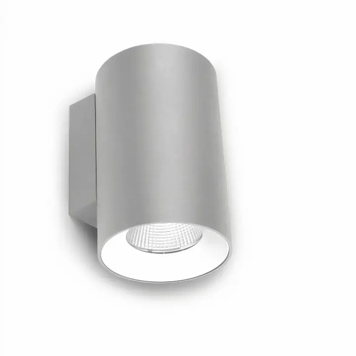 LEDS·C4 Cosmos Aplique Exterior LED para Terraza y Jardín. Lámpara de Pared 11cm de Diámetro. LED 26.1W Blanco Cálido Color Gris - 1
