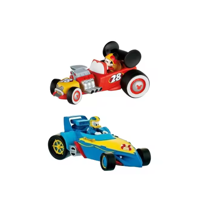 DISNEY SET 2 MICKEY CON COCHE Y DONALD CON COCHE 10.5CM-BULLYLAND - 1
