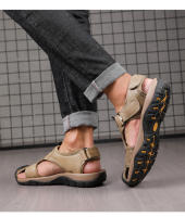 Sandalias De Verano Para Hombre Zapatos Planos Casuales Cómodos Y Antideslizantes Sandalias De Playa Ligeros Con Cordones Material Superior De Cuero Artificial Y Suela EVA - details 14