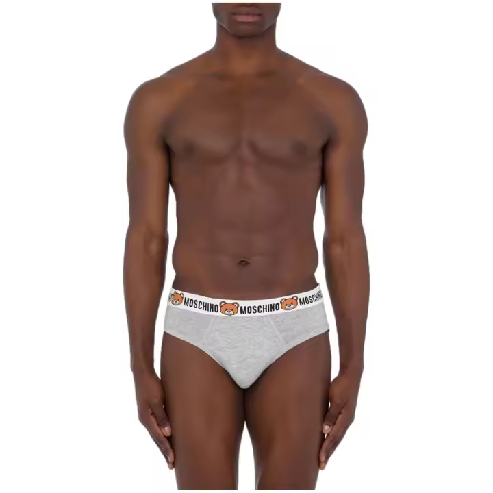MOSCHINO - Pack 2 Slips Teddy Bear Color Gris - 1