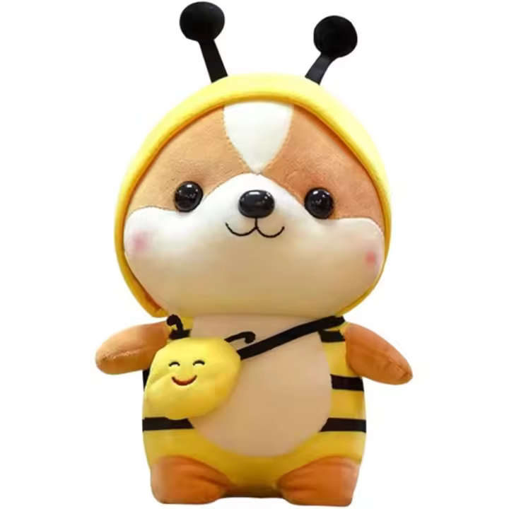 Juguetes de peluche de ciervo Shiba Inu, ropa linda, imágenes de animales de peluche de pingüino suave, lindas almohadas de ciervo, adecuadas para regalos para amantes y amigos. - 1