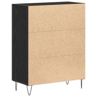 vidaXL Aparador Negro de Roble 69,5x34x90 cm Madera Elaborada - details 4
