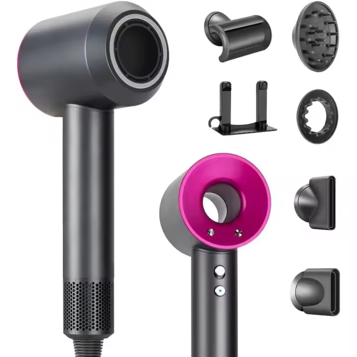 Secador de Pelo Super Hair Dryer de Nueva Generación Profesional de Alta Potencia con 5 Accesorios | Secado Rápido y Antiencrespamiento 1300W, CABLE 1.8M - 1