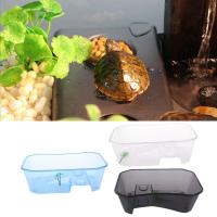 Tanque De Plástico Transparente Para Reptiles Tortugas Terrario Con Adorno De Árbol De Coco Jaula De Alimentación Para Sapo Serpiente - details 2