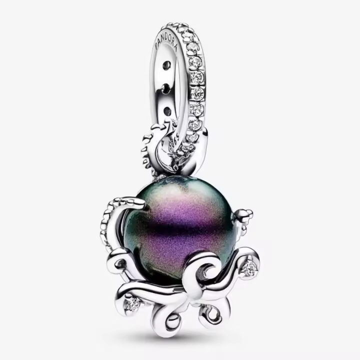 Pandora Charm de Colgante en Plata de Ley  Charm Colgante Úrsula de La Sirenita de Disney 792684C01，Incluye Caja Original - 1
