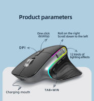 Ratón Inalámbrico Bluetooth 2.4G Recargable Con LED RGB De 12 Colores Ergonómico Para Juegos Compatible Con Computadora Laptop iPad - details 15