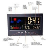 Reloj De Alarma Estación Meteorológica Pantalla Color De Pantalla Individuo Y Exterior Temperatura Humedad Voz Activada Reloj - details 7