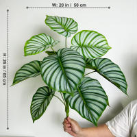 Planta Artificial De Monstera 65/100cm Hojas Verdes De Tortuga Falsas Árbol De Palma Para Decoración De Jardín Oficina Hogar - details 6