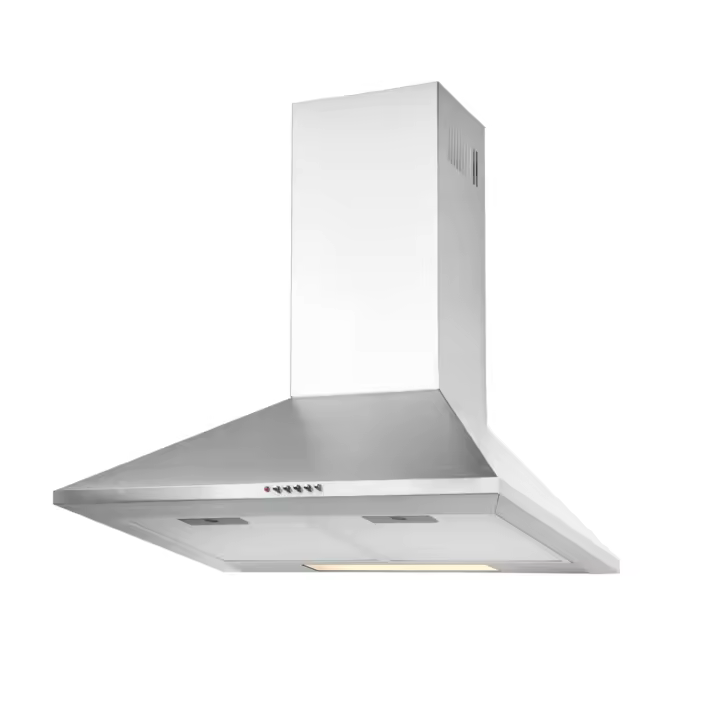 Apelson Campana Extractora 60 cm de Pared HELIA 600 Control Mecánico 3 Niveles Extracción Gran Potencia 260 m3/h Extra Silenciosa 54dB LED Fácil Instalación Color Gris - 1