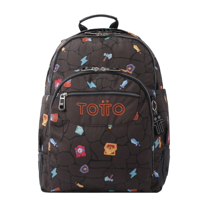 Totto Mochila escolar Crayoles Material: Poliéster 33 x 44 x 13.5 cm