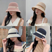 Sombrero De Pescador De Paja Panamá Para Mujer Protección UV Plegable Estilo De Olla De Verano Con Costuras Huecas - details 1