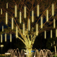 1pc Luz De Lluvia De Meteoros LED 50CM Impermeable Para Decoración De Jardín Navidad Fiesta De Año Nuevo Con Luces De Hidrau - details 0