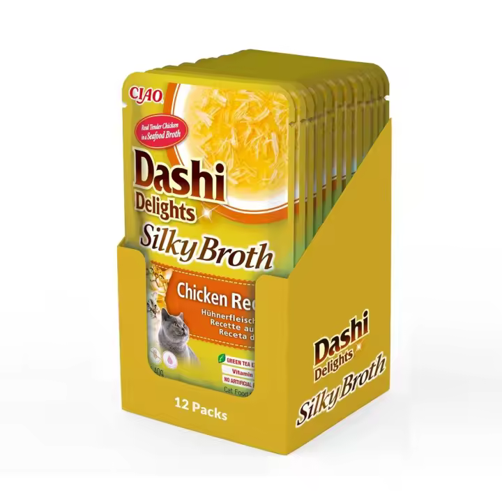 Inaba Churu Dashi Delights Silky Broth con Pollo (12 unidades x 40 gr) - 1
