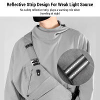 Bolsa De Pecho Multifuncional Para Hombres Y Mujeres Ligera De Viaje Sling Exterior Moda Casual Negocios Izquierda/Derecha - details 9