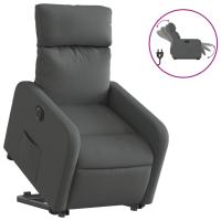 vidaXL Sillón eléctrico reclinable elevable de tela Gris claro, Gris oscuro, Negro Sillon Dormitorio Sillon Comodos Silla Relax Sillón Sofá - details 0