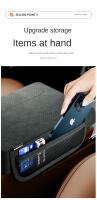 Almohadilla De Consola De Coche Con Almacenamiento Cubierta De Tela De Seda Almohadilla De Apoyo Para Mano De Memoria Espuma Auto Accesorios Interiores - details 4
