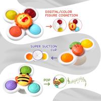 Piezas de juguetes giratorios con Sucker de hoyuelos simples, Educación temprana, juguetes de baño sensoriales/con peonza, los mejores Regalos para Bebés, niños y niñas - details 3
