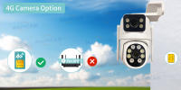 Cámara IP WiFi 2K 4MP Con Lente Doble Pantalla Dual Salida De Seguridad Al Aire Libre CCTV Vigilancia De Video Alarmas De Luz Camhipro - details 3