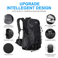 Mochila De Senderismo 40 Litros Resistente Para Viajes Y Camping Mochila Táctica De Trekkking INOXTO Unisex Nylon - details 7