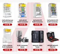 Herramienta De Crimpado RJ45 AMPCOM Para Cable Ethernet LAN Cortador Y Pelacables Herramienta De Conector Modulado 8P RJ45 6P RJ12 RJ11 - details 0