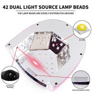 Lámpara De Secado De Uñas UV Recargable 42LEDs Profesional Sin Cable Para Polvo De Uñas Gel Manicura Secado De Todas Las Uñas - details 3