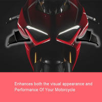 Kit De Alas Aerodinámicas Para Motocicleta 2PCS Winglet Spoiler Para Honda CB650R CB1000R CBR1100 CBR600RR CBR1000RR CBR 600RR Universalmente Adecuado Plástico De Alta Calidad - details 0
