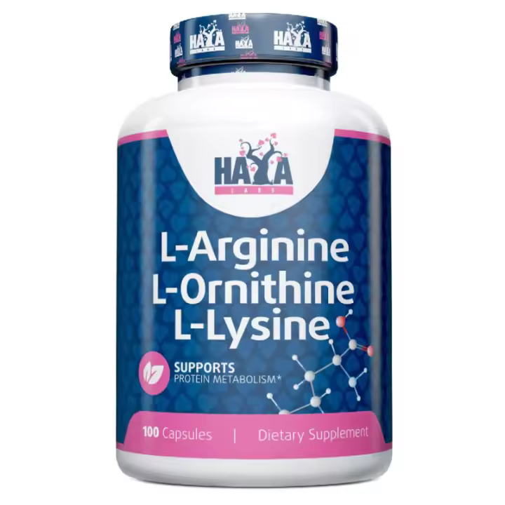 HAYA LABS L-Arginina - L-Ornitina - L-Lisina 100 Caps. - 1