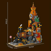 Estaciones De Tren Steampunk En Bloques Constructibles Para Adultos Y Niños Modelos De Edificios Modulares 1252 Piezas Regalo Creativo - details 4