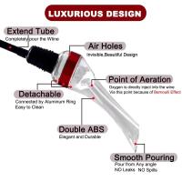 Aerador De Vino Profesional 2-en-1 Que Se Adhiere a Cualquier Botella De Vino Mejora El Sabor Y El Bouquet Spout Pourer De Barra - details 1